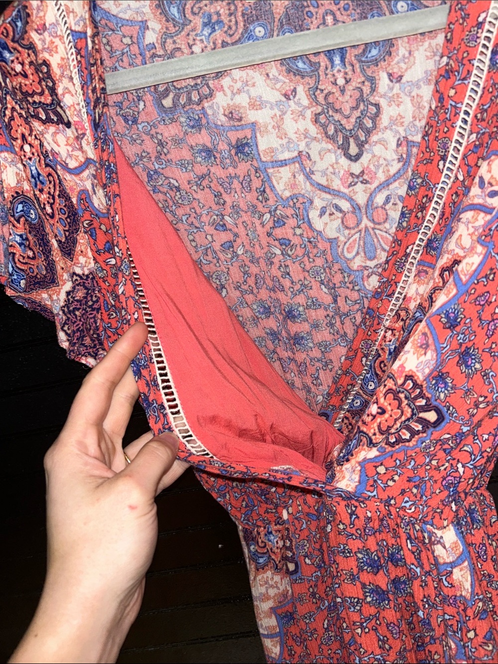 Estelle | Coral Paisley Romper - Picture 9 of 9